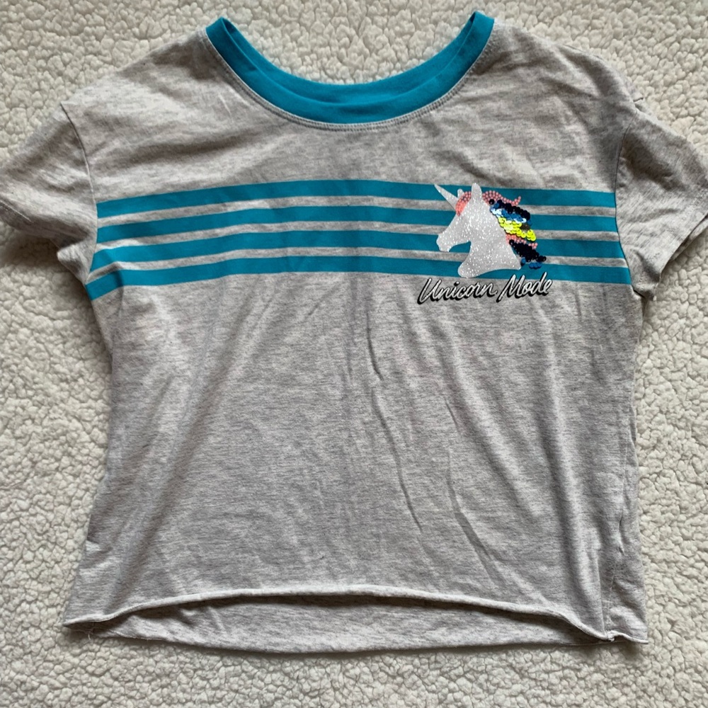 Justice girls crop shirt size 12